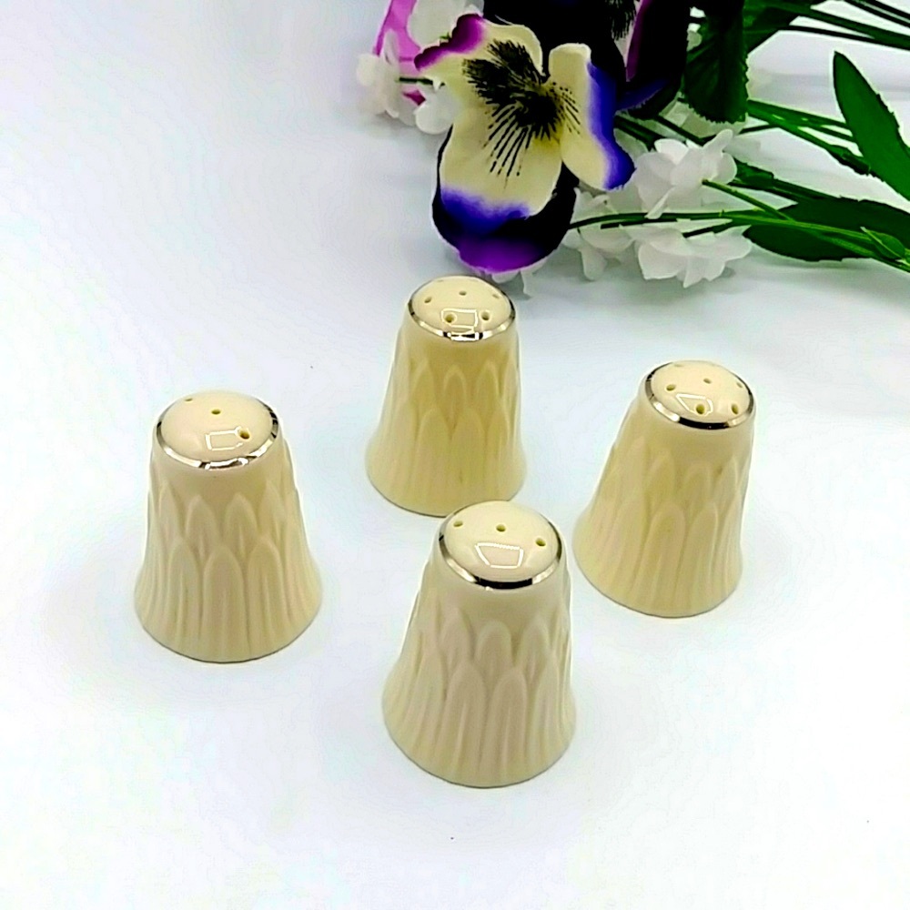 4 Lenox Personal Salt & Pepper Shakers. Vintage